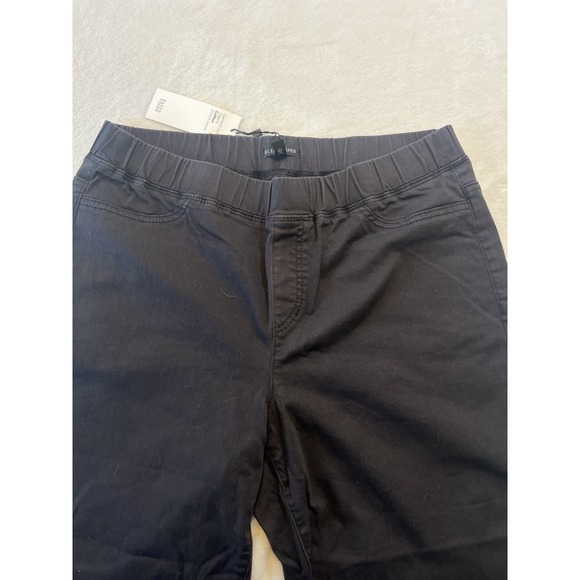 Eileen Fisher Wide Leg Stretch Black Jeans Cropped F9GDD-P4263 Medium NWT $238 - Picture 4 of 11